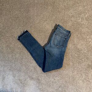 rag & bone /JEAN Capri Stretch Jeans in Lily Dale Frayed Hem Sz 26 (26x27) EUC